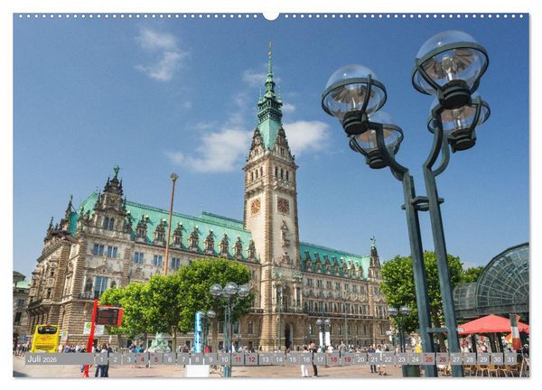 Produktbild: HAMBURG - Maritime Metropole (Wandkalender 2026 DIN A2 quer), CALVENDO Monatskalender