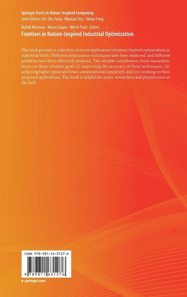 Produktbild: Frontiers in Nature-Inspired Industrial Optimization