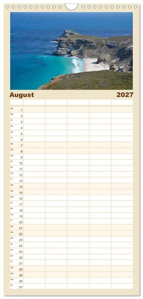 Produktbild: Familienplaner 2027 - Natur und Landschaft. S&uuml;dliches Afrika 2027 mit 5 Spalten (Wandkalender, 21 x 45 cm) CALVENDO
