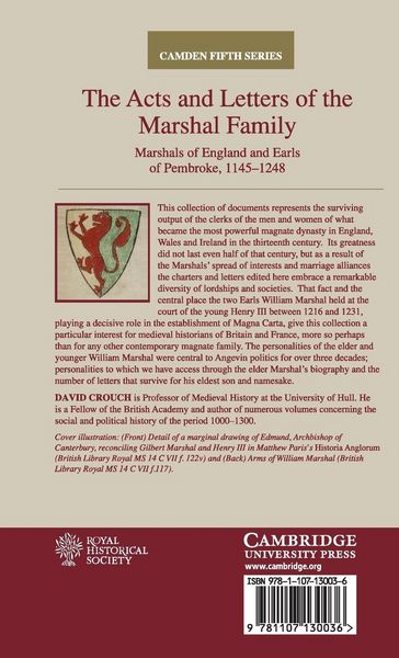 Produktbild: The Acts and Letters of the Marshal Family