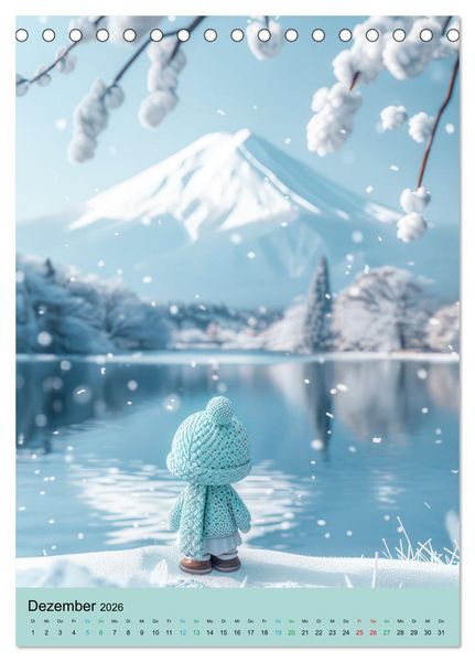 Produktbild: Verspielte 3D Welt - Im japanischen Stil (Tischkalender 2026 DIN A5 hoch), CALVENDO Monatskalender