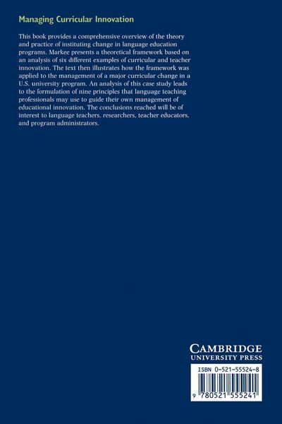 Produktbild: Managing Curricular Innovation