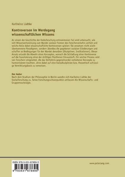 Produktbild: Kontroversen im Werdegang wissenschaftlichen Wissens