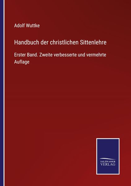 Produktbild: Handbuch der christlichen Sittenlehre