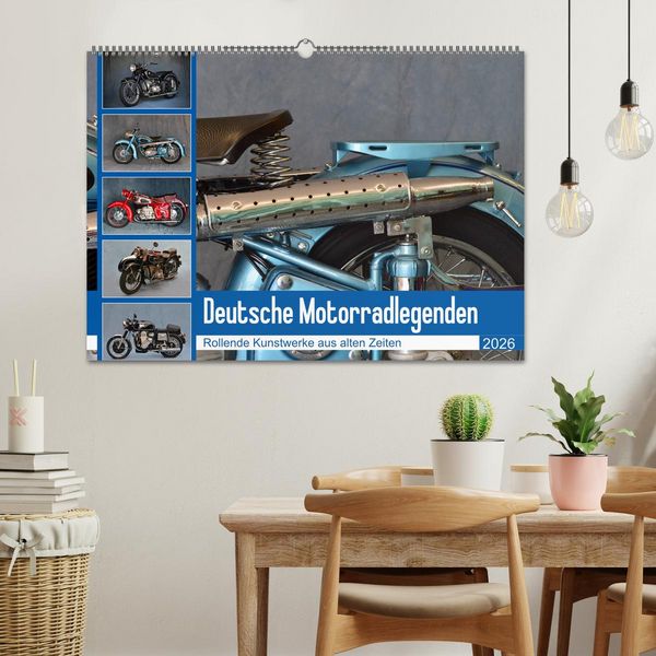Produktbild: Deutsche Motorrad - Legenden - Rollende Kunstwerke aus alten Zeiten (Wandkalender 2026 DIN A2 quer), CALVENDO Monatskalender