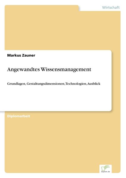 Produktbild: Angewandtes Wissensmanagement