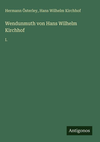 Produktbild: Wendunmuth von Hans Wilhelm Kirchhof
