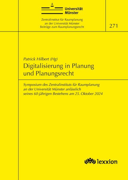Produktbild: Digitalisierung in Planung und Planungsrecht