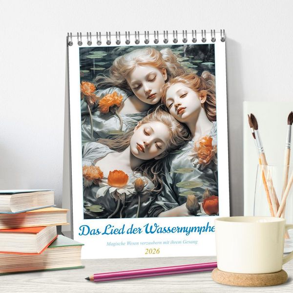 Produktbild: Das Lied der Wassernymphen (Tischkalender 2026 DIN A5 hoch), CALVENDO Monatskalender