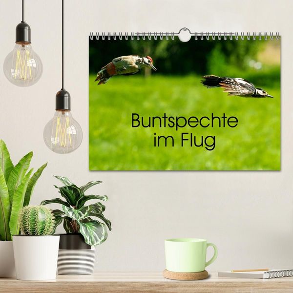 Produktbild: Buntspechte im Flug (Wandkalender 2027 DIN A4 quer), CALVENDO Monatskalender