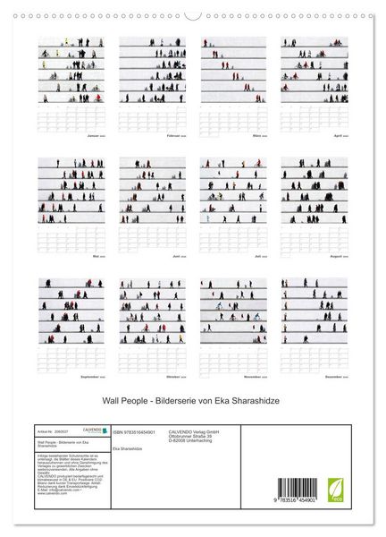 Produktbild: Wall People - Bilderserie von Eka Sharashidze (hochwertiger Premium Wandkalender 2026 DIN A2 hoch), Kunstdruck in Hochglanz