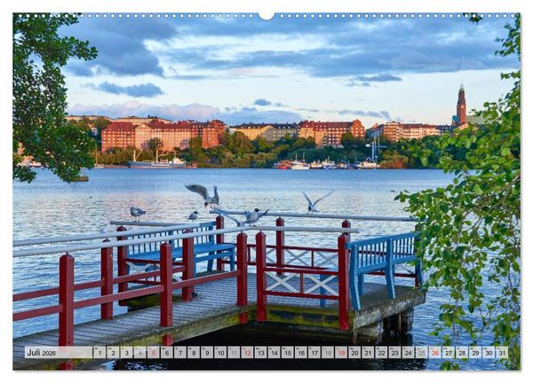 Produktbild: Stockholm an Mittsommer (Wandkalender 2026 DIN A2 quer), CALVENDO Monatskalender