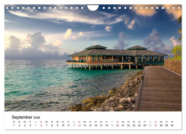 Produktbild: Malediven &ndash; Das Paradies im Indischen Ozean III (Wandkalender 2026 DIN A4 quer), CALVENDO Monatskalender