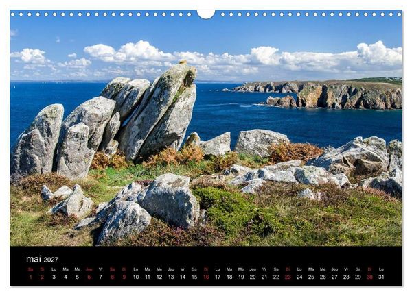 Produktbild: La Bretagne - prises de vue sur un paysage c&ocirc;tier (Calendrier mural 2027 DIN A3 vertical), CALVENDO calendrier mensuel