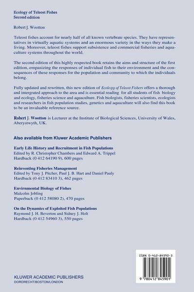 Produktbild: Ecology of Teleost Fishes
