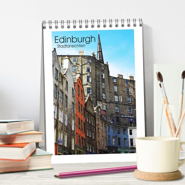 Produktbild: Edinburgh - Stadtansichten (Tischkalender 2026 DIN A5 hoch), CALVENDO Monatskalender