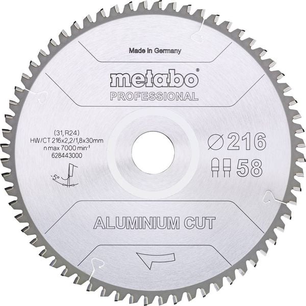 Produktbild: Metabo ALUMINIUM CUT PROFESSIONAL 628288000 Kreiss&auml;geblatt 160 x 20 x 1.2 mm Z&auml;hneanzahl: 48 1 St.