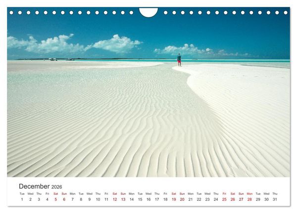 Produktbild: Caribbean beaches and the shades of blue (Wall Calendar 2026 DIN A4 landscape), CALVENDO 12 Month Wall Calendar