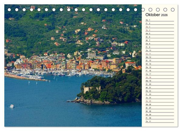 Produktbild: Ligurien - Berge und Meer (Tischkalender 2026 DIN A5 quer), CALVENDO Monatskalender