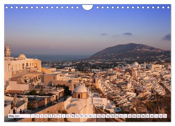 Produktbild: Santorini Island in the Light of the Aegean (Wall Calendar 2027 DIN A4 landscape), CALVENDO 12 Month Wall Calendar