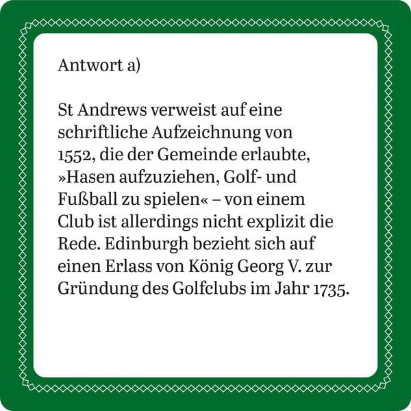 Produktbild: Das Golf-Quiz (Neuauflage)