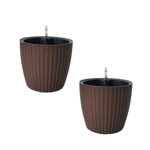 Produktbild: HTI-Living Blumentopf Nessa, Hydro S, braun 2er Set Blumentopf Nessa, Hydro S, braun 2er Set