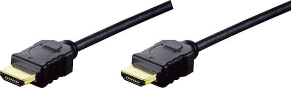 Digitus HDMI Anschlusskabel HDMI-A Stecker, HDMI-A Stecker 2.00 m Schwarz AK-330114-020-S 4K UHD, vergoldete Steckkontak