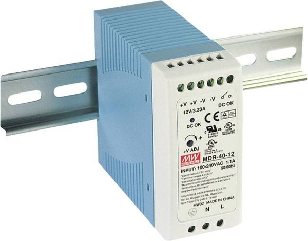 Mean Well MDR-40-12 Hutschienen-Netzteil (DIN-Rail)  12 V/DC 3.33 A 40 W Anzahl Ausgänge:1 x  Inhalt 1 St.