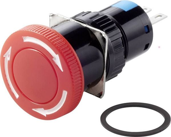 Produktbild: TRU COMPONENTS TC-LAS1-AY-11TS Not-Aus-Schalter 250 V/AC 3 A 1 &Ouml;ffner, 1 Schlie&szlig;er IP40 1 St.