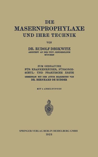 Produktbild: Die Masernprophylaxe und Ihre Technik