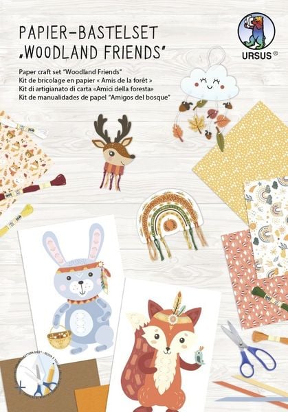 Produktbild: URSUS Kinder-Bastelsets Papier-Bastelset Woodland friends