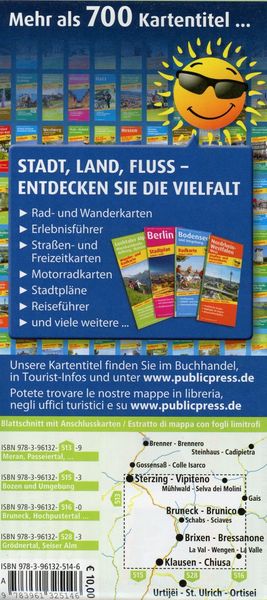 Produktbild: Brixen/Bressanone, Bassa Pusteria Wander/Radkarte