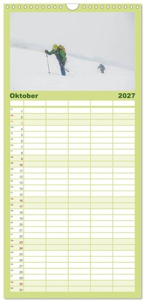 Produktbild: Familienplaner 2027 - Climbing Solutions - Bergsport weltweit mit 5 Spalten (Wandkalender, 21 x 45 cm) CALVENDO
