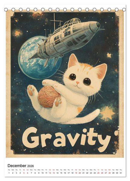 Produktbild: If Movies where full of Cats (Desk Calendar 2026 DIN A5 portrait), CALVENDO 12 Month DeskCalendar