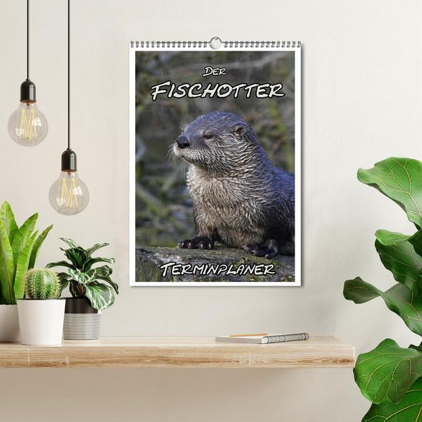 Produktbild: Der Fischotter-Terminplaner (Wandkalender 2026 DIN A3 hoch), CALVENDO Monatskalender