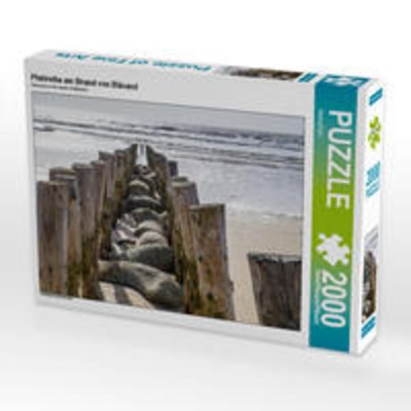 CALVENDO Puzzle Pfahlreihe am Strand von Blåvand | 2000 Teile Lege-Größe 90 × 67 cm Foto-Puzzle für glückliche Stunden