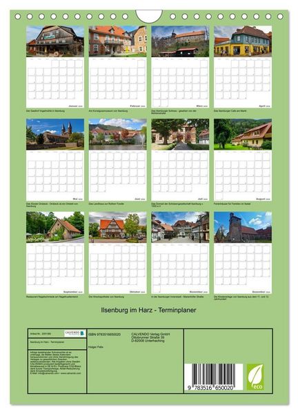 Produktbild: Ilsenburg im Harz - Terminplaner (Wandkalender 2026 DIN A4 hoch), CALVENDO Monatskalender