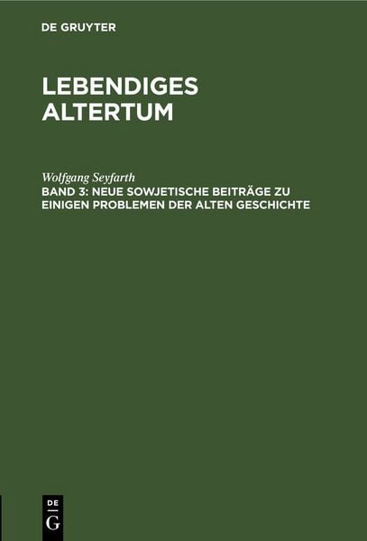 Produktbild: Neue sowjetische Beitr&auml;ge zu einigen Problemen der alten Geschichte