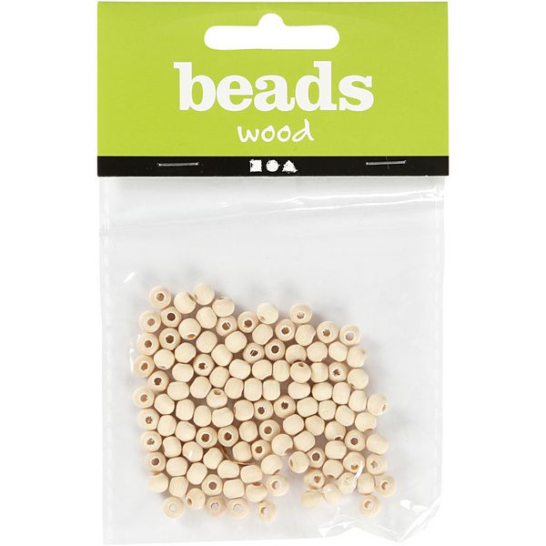 Produktbild: Creativ Company Holzperle, D 5 mm, Lochgr&ouml;&szlig;e 1,5 mm, , 100 Stk