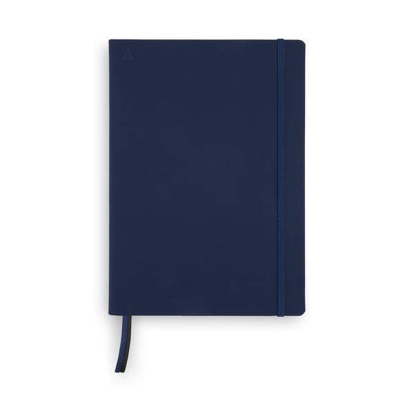 Notizbuch A4 Hardcover Navy Blue blank, 192 Seiten
