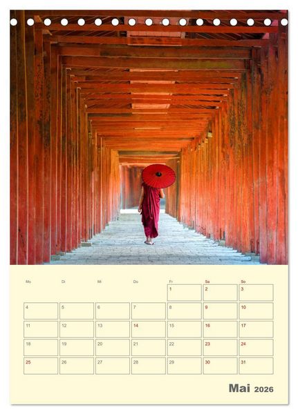 Produktbild: S&Uuml;DOSTASIEN - Mein URLAUBSPLANER (Tischkalender 2026 DIN A5 hoch), CALVENDO Monatskalender