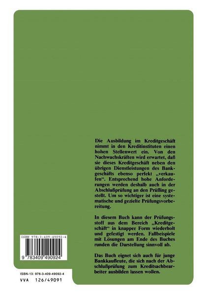 Produktbild: Das Kreditgesch&auml;ft in der Abschlu&szlig;pr&uuml;fung des Bankkaufmanns