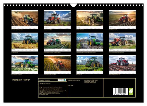 Produktbild: Traktoren Power (Wandkalender 2026 DIN A3 quer), CALVENDO Monatskalender