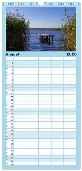 Produktbild: Familienplaner 2026 - Natur Bilder Kalender mit 5 Spalten (Wandkalender, 21 x 45 cm) CALVENDO