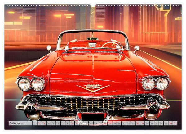 Produktbild: US Classic Cars im Jet-Age (hochwertiger Premium Wandkalender 2027 DIN A2 quer), Kunstdruck in Hochglanz