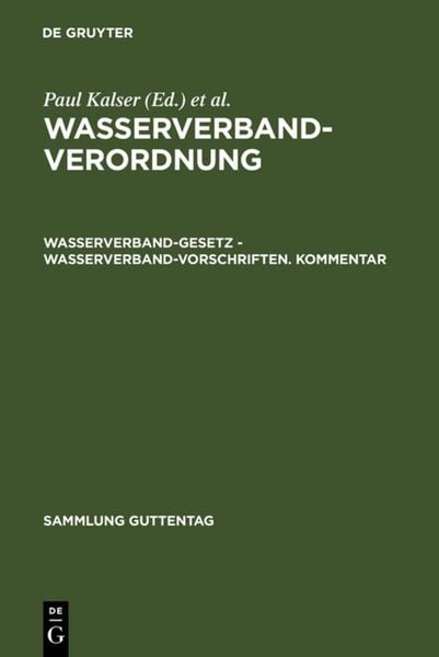 Produktbild: Wasserverbandverordnung