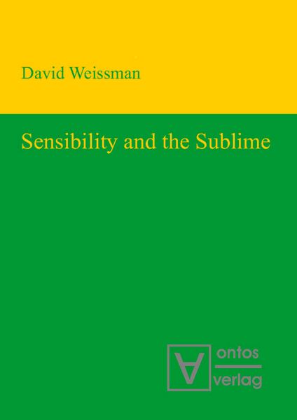 Produktbild: Weissman, D: Sensibility and the Sublime