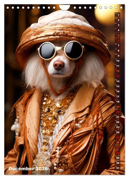 Produktbild: Stylish Dogs (Wall Calendar 2026 DIN A4 portrait), CALVENDO 12 Month Wall Calendar