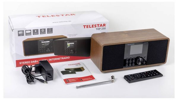 Produktbild: Telestar TOP 250 Holz Internet Kofferradio DAB+, Internet, UKW WLAN, USB, UKW, Internetradio, DAB+, Bluetooth&reg; Holz
