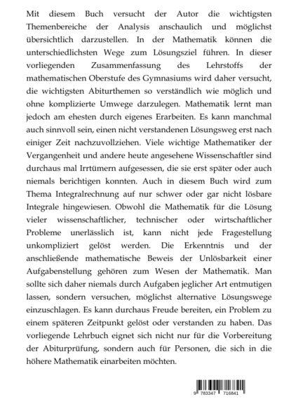 Produktbild: Mathematik-Abitur Band 1